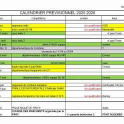 le calendrier des benjamins est dispo sur le site du paac